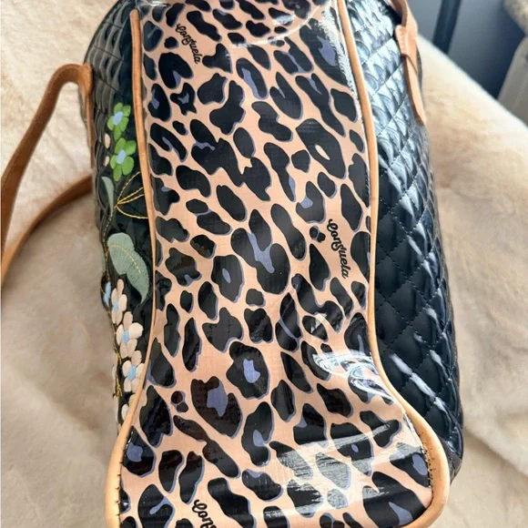 Consuela Black and Tan Floral Tote - Picture 13 of 16